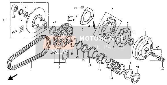 Honda SH300 2008 Cara conducida para un 2008 Honda SH300